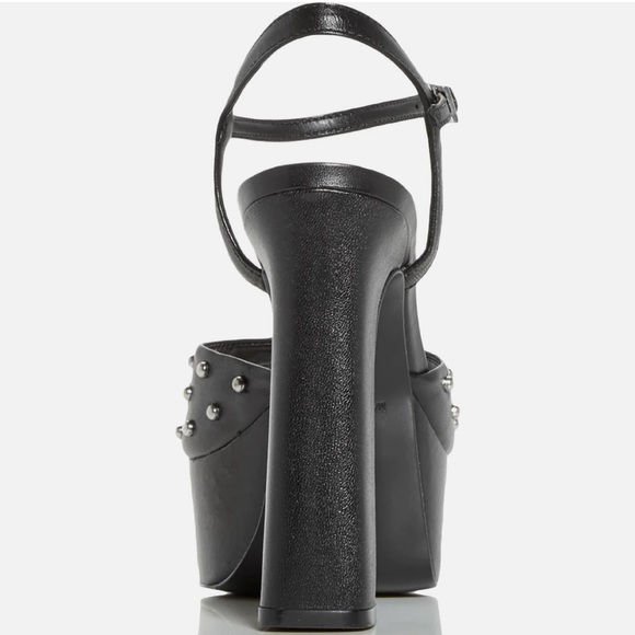 Aqua - Cullen Womens Leather Ankle Strap Platform Sandals - Picture 4 of 4